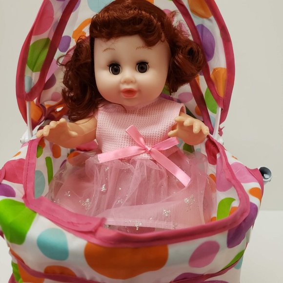 New Doll Pram with 16" Doll and Accessories - Picture 8 of 16